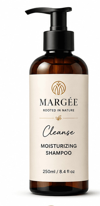 MARGÉE Cleanse Moisturizing Shampoo, amber pump bottle