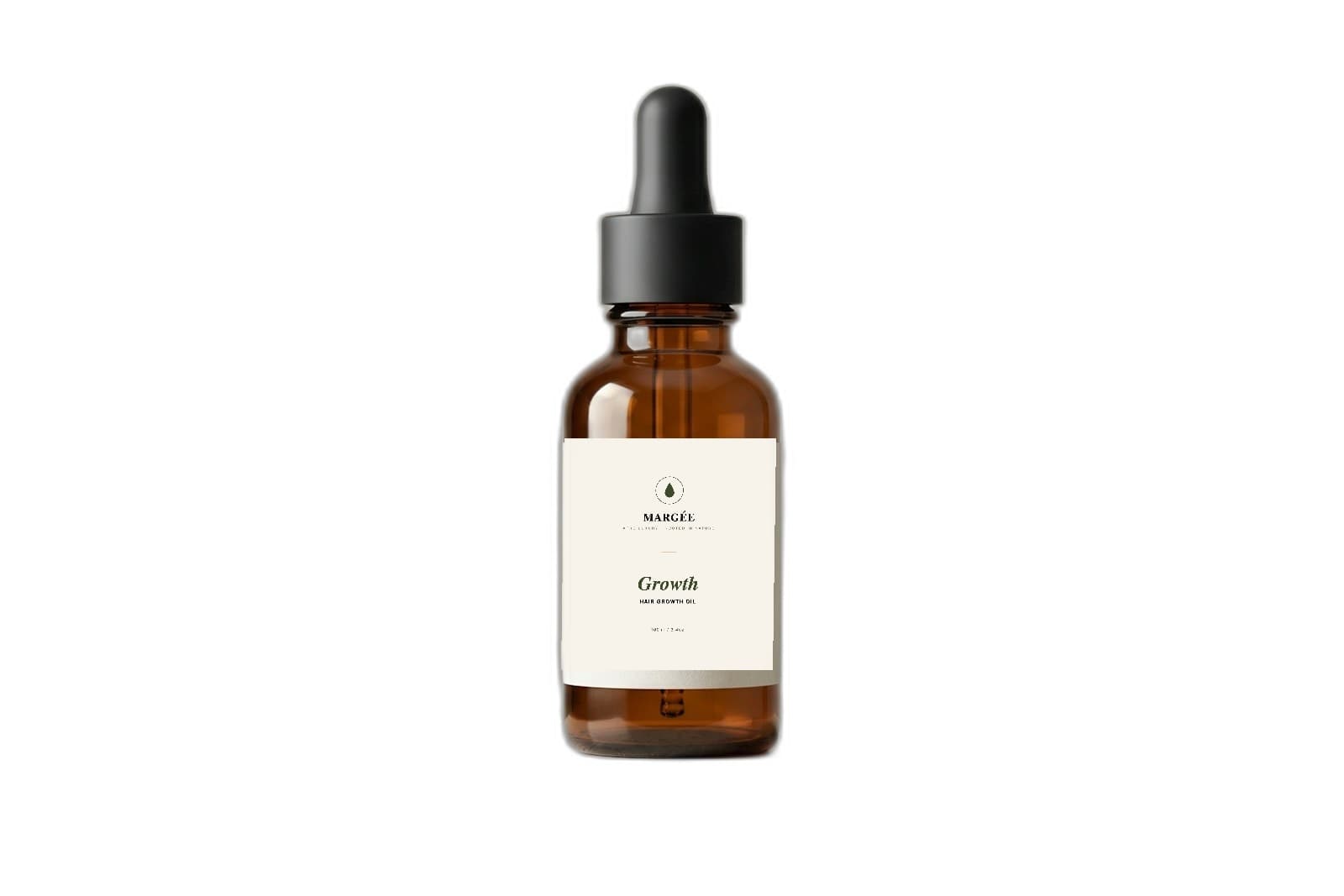 MARGÉE Growth Hair Growth Oil, amber glass dropper bottle
